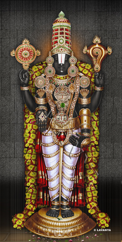 Yellow flower Garland Nijapadam Balaji Grey BG